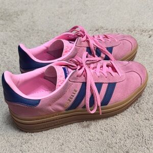 Pink Adidas Gazelles